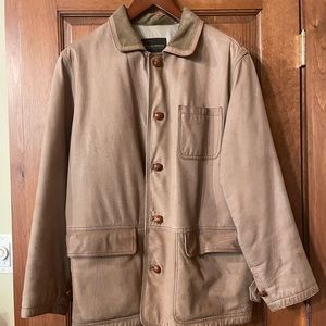 Giorgio Armani tan leather driving jacket.  Made in Italy.